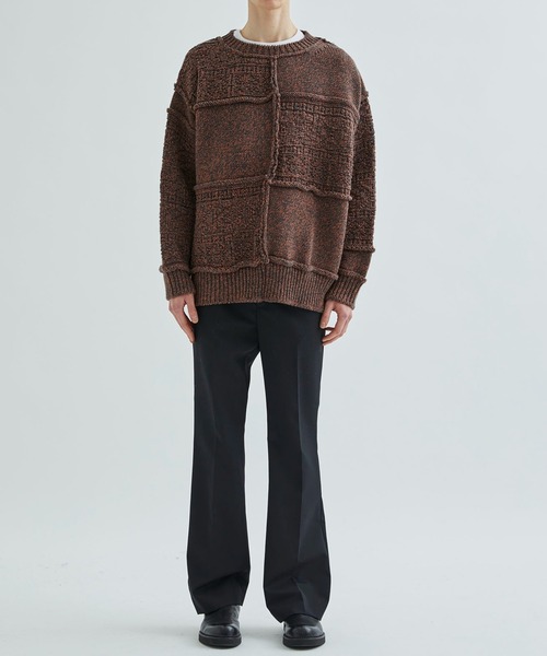 Name.（ネーム）の「PATCHWORK KNIT SWEATER（ニット/セーター）」 - WEAR