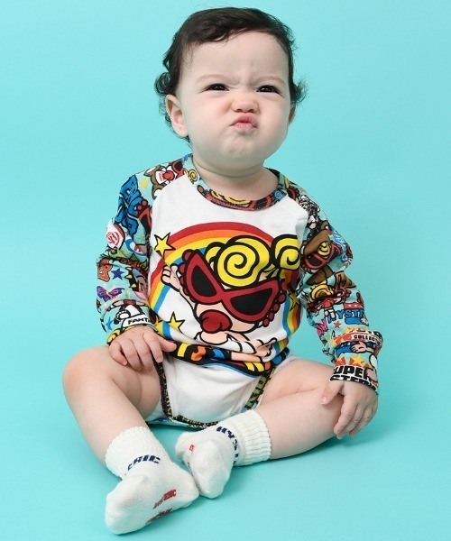 ヒステリックミニ キャラクター柄ロンパース3点セット 帽子 新品未使用