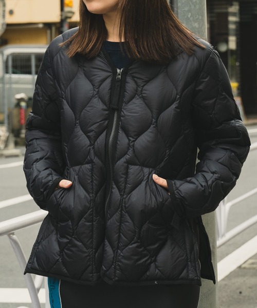 TAION / タイオン 】ミリタリー Vネックジップ ダウンジャケット