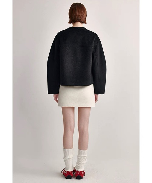 リボンタイ ショートウールコート FQ24W101【Fano Studios