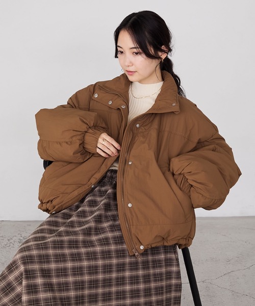 セール】【forksy.】〈撥水加工〉ドロスト付きハイネックモンスター