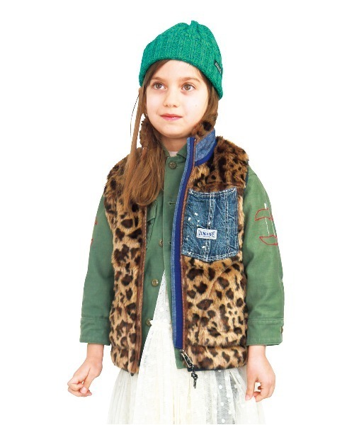 DENIM DUNGAREE（デニムダンガリー）の「ヒョウ柄ボア ベスト（その他