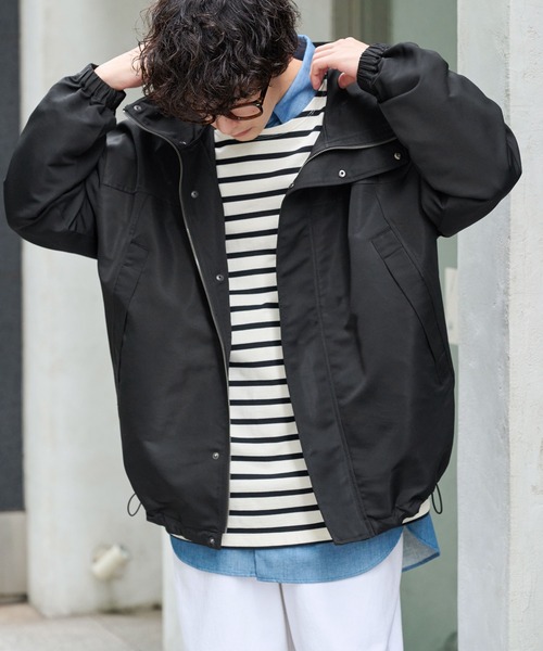 撥水加工】ナイロンワンポイント刺繍マウンテンパーカー MONO-MART