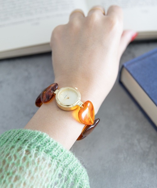 niko and（ニコアンド）の「ハートゴムブレスレットウォッチ