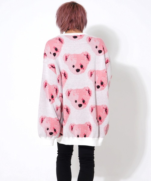 TRAVAS TOKYO（トラバス トウキョウ）の「クマデザイン総柄ニットソー