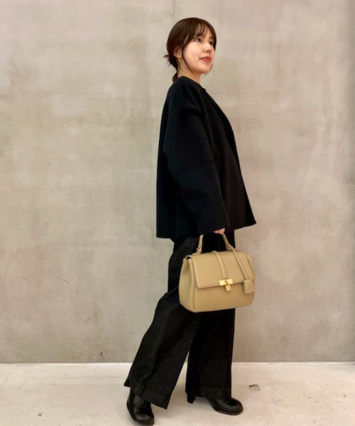 ひ*様 ミラオーウェン ノーカラーリバーショートコート ひ*様 ミラ