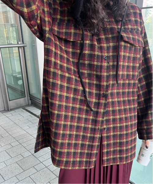 Ameri（アメリ）の「UND CHECK WOOL OVER SHIRT（シャツ/ブラウス