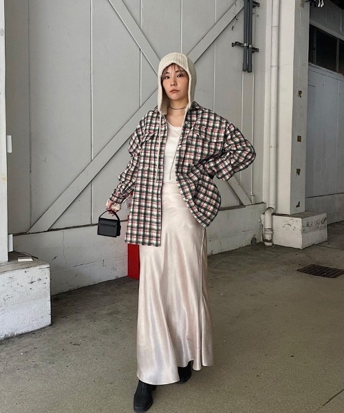 Ameri（アメリ）の「UND CHECK WOOL OVER SHIRT（シャツ/ブラウス