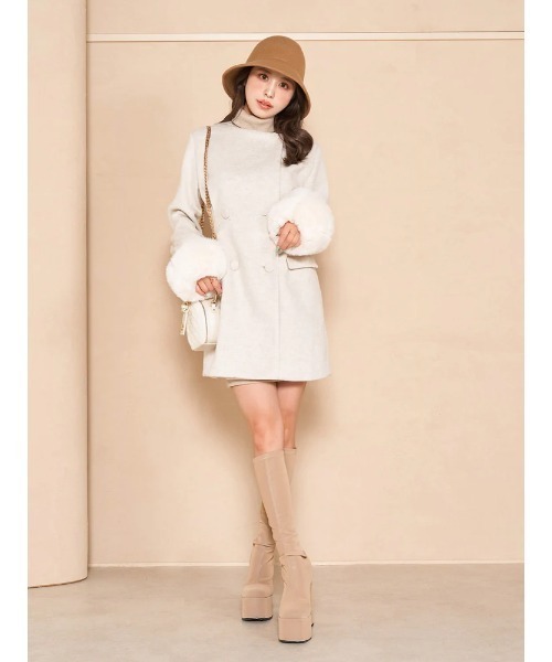 Darich（ダーリッチ）の「タックデザインチェックコート（ダウン