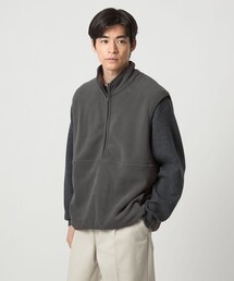ハーフジップ」に該当するメンズのベスト（グレー/灰色系