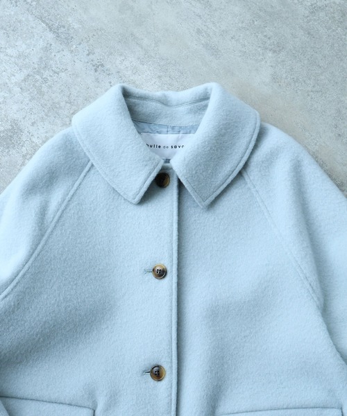 セール】モへヤ/カシミヤ シャギー Aラインコート（ステンカラーコート