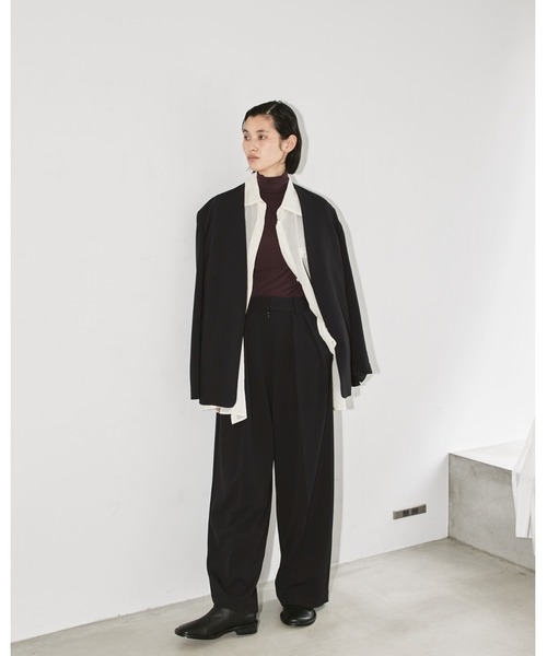 TODAYFUL（トゥデイフル）の「Collerless Twill Jacket（ノーカラー