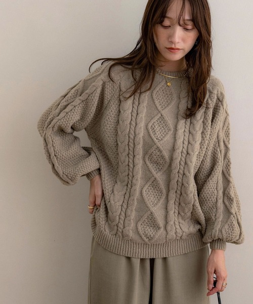 NOAHL（ノアル）の「【NOAHL】ケーブルニット（ニット/セーター）」 - WEAR