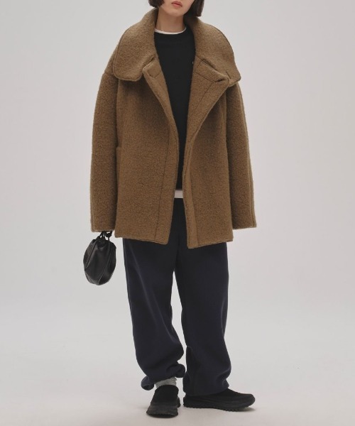 TODAYFUL/トゥデイフル】Standcollar Boucle Jacket/スタンドカラー