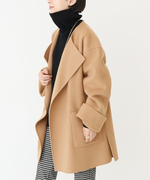 Spick & Span（スピックアンドスパン）の「ウールノーカラーミドル丈