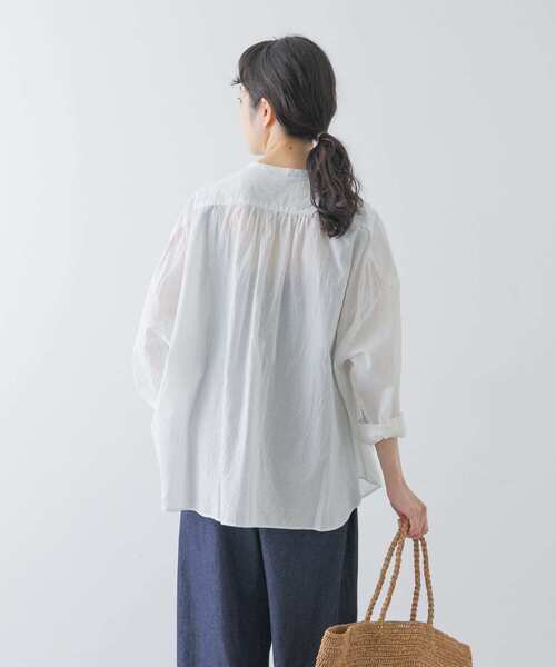 かぐれ（カグレ）の「コットンワッシャーフリルワイドシャツ（シャツ