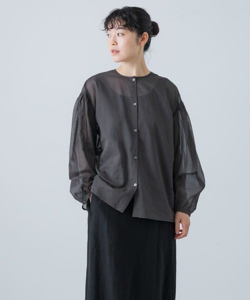 かぐれ（カグレ）の「コットンオーガンジーシャツカーディガン（シャツ