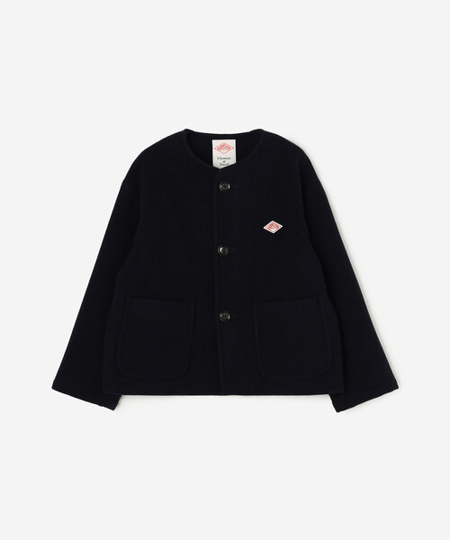 DANTON | ウールライトパイル カラーレスジャケット WOMEN（ノーカラー