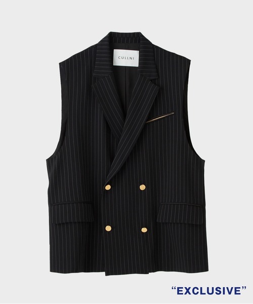 STUDIOUS別注 NOSLEEVE STRIPE JACKET（ベスト）｜CULLNI（クルニ）の