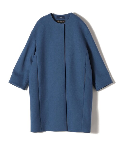 SHIPS（シップス）の「MANTECO ノーカラー ミディコート◇（ノーカラー