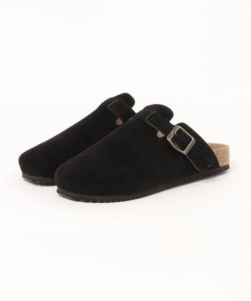 サボサンダル スエードタッチ ベルト クロッグサンダル（サンダル