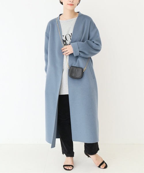 Spick & Span（スピックアンドスパン）の「ウールVネックカラーリバー