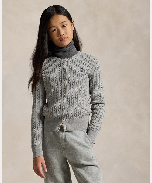 ミニ ケーブル コットン カーディガン（カーディガン/ボレロ）｜POLO