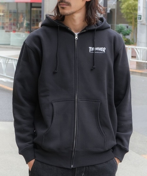 CRACKED HOMETOWN ZIP HOODIE SWEAT PARKA/THRASHER/スラッシャー 定番