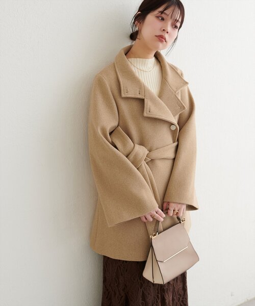 セール】〈ako〉スタンドカラーミドル丈コート（その他アウター