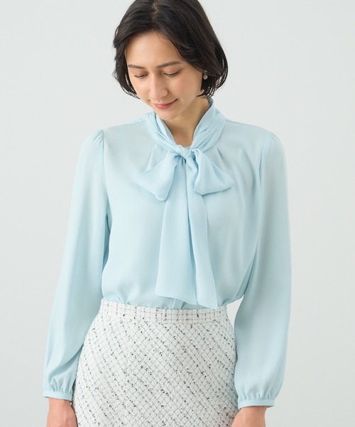 ANAYI（アナイ）の「バックサテンボウタイ ブラウス（シャツ/ブラウス