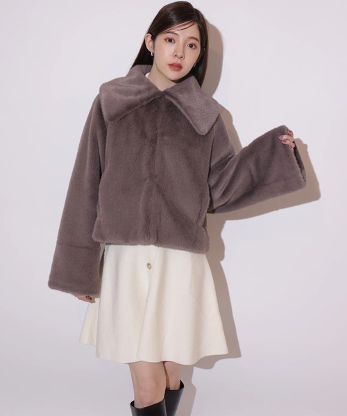 Rirandture（リランドチュール）の「レースカラーミニニットワンピース