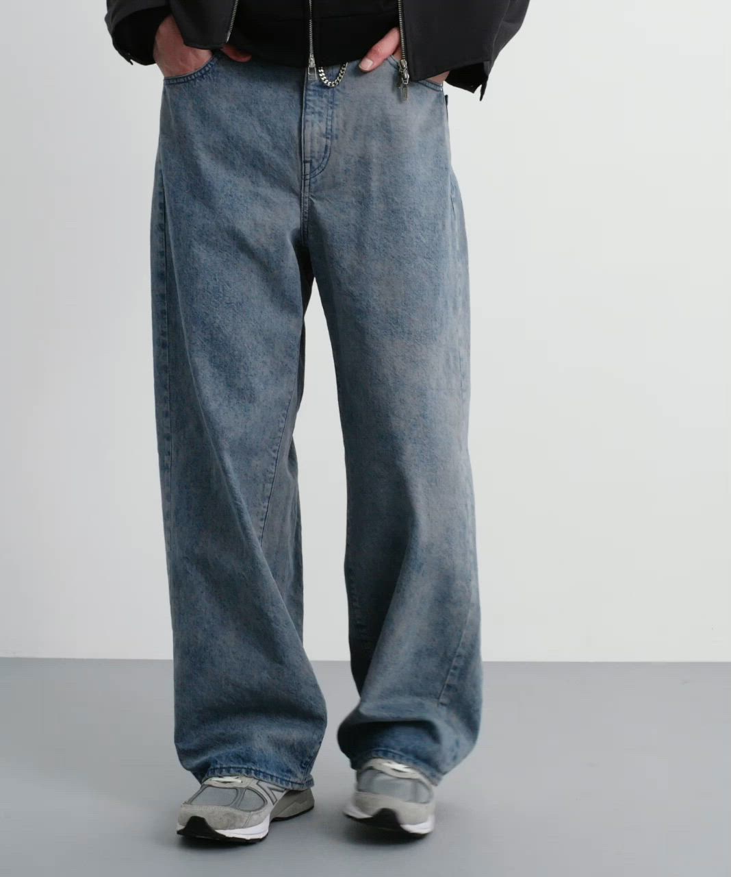 PUBLIC DENIM リラックスワイドヴィンテージライクデニムパンツ /日本