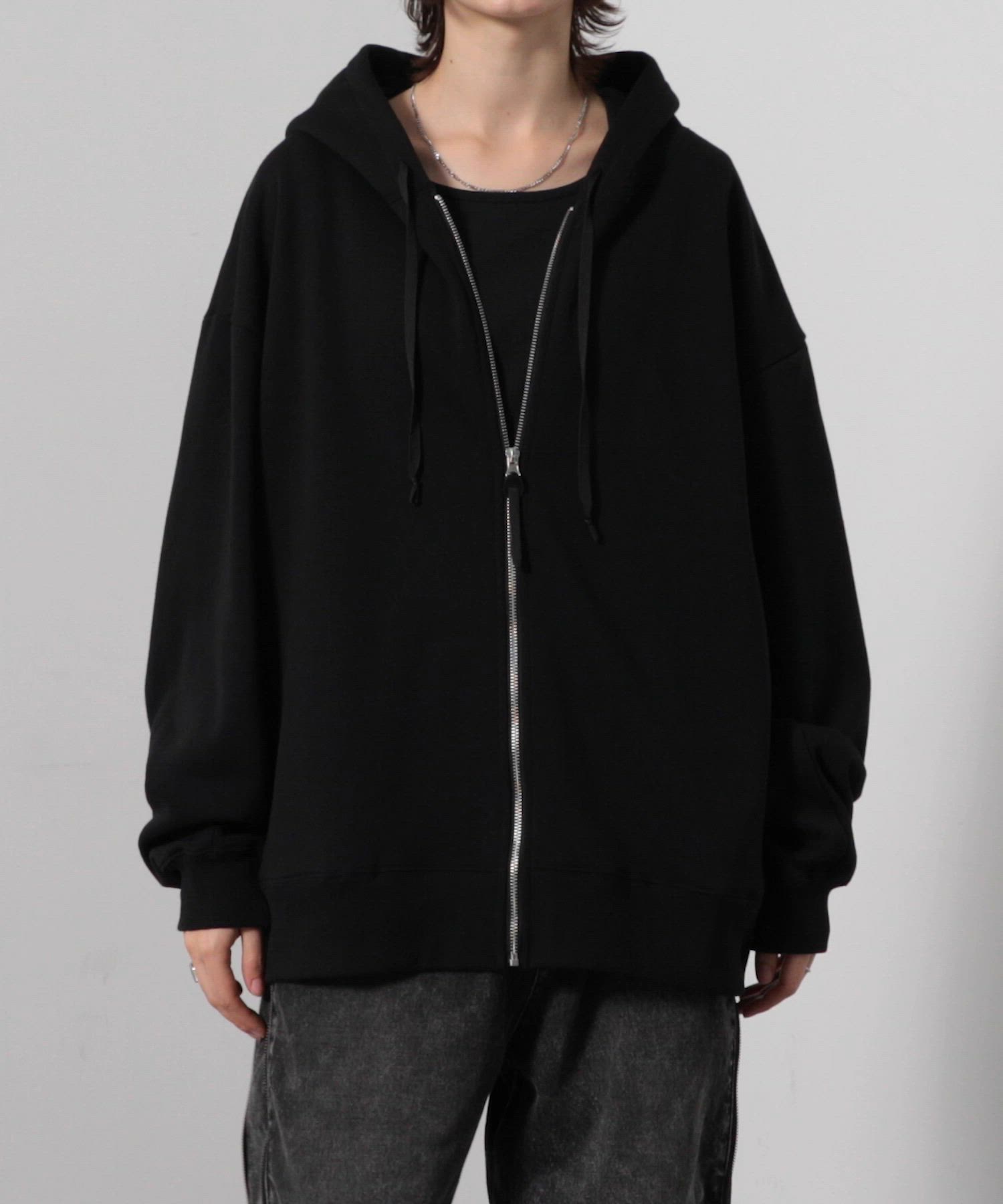 セール】【Alfred Alex】Rubber Logo Zip Hoodie/ラバーロゴ