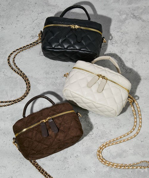 チェーンストラップ×キルティング》レディース ショルダーバッグ 高