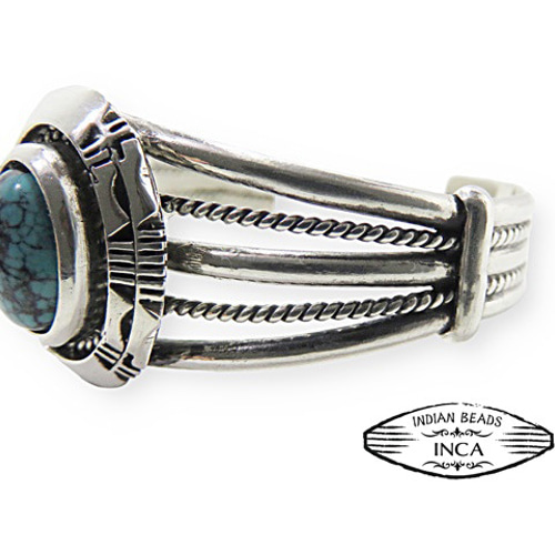 ナバホ族 バングル ターコイズ シルバー インディアンジュエリー