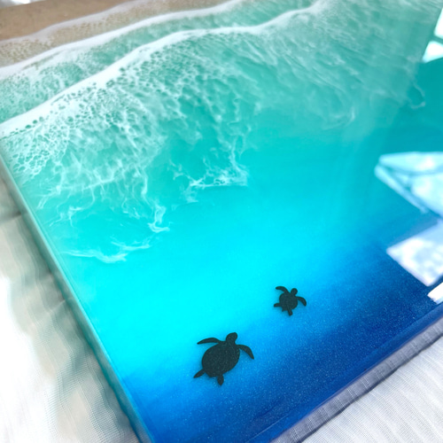 海レジン レジンアート 90cm×30cmオーダーアート その他アート