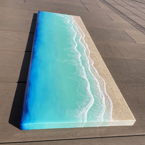 海レジン レジンアート 90cm×30cmオーダーアート その他アート