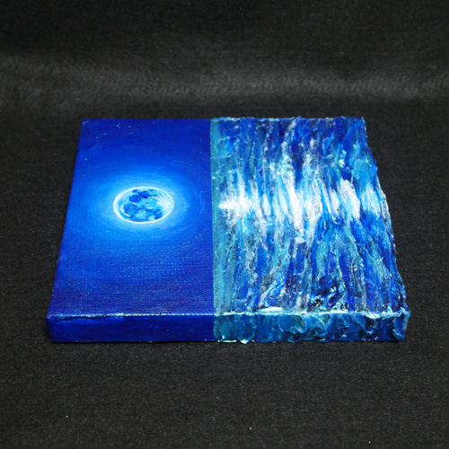 油絵 絵画 絵 油彩アートパネル【スーパーブルームーン】 絵画 HR