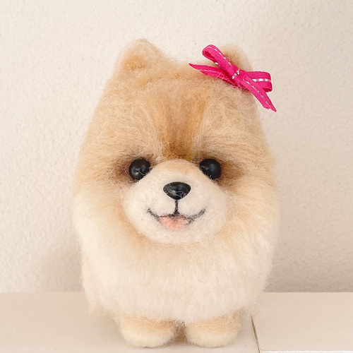 オーダーメイド】ポメラニアンの羊毛フェルト 犬 羊毛フェルト chai