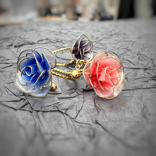 ラナンキュラス -チェリーピンク- リング 指輪 アメリカンフラワー