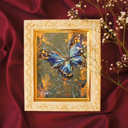 OKAY バタフライハート 絵画 ハート 蝶々 OKAY バタフライハート絵画