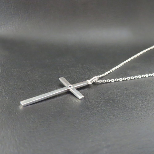 クロスネックレス シルバー925 【刻印無料】 十字架 クロス ネックレス