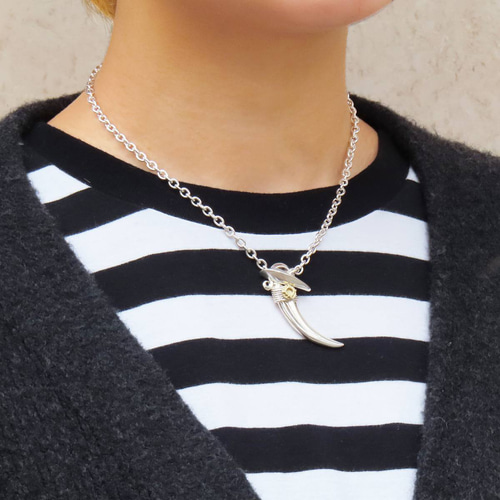 イーグルクローネックレス シルバー925 × K18YG 【刻印無料】 イーグル