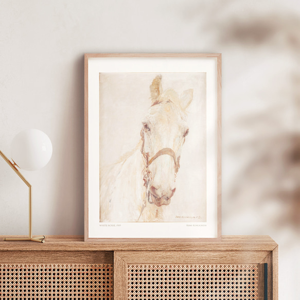 白馬 Hans Kohlschein アートポスター 名画 絵画 ポスター アート