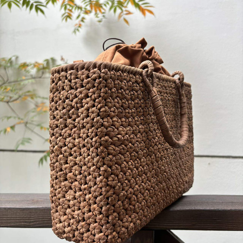 最高級の一品】国産山葡萄 山葡萄かごバッグ 手作り 籠バッグ 小粒花