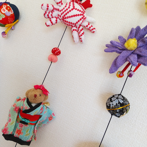 ひな祭り♪150cmロング吊るし雛飾り☆ちりめん細工さげもん雛人形