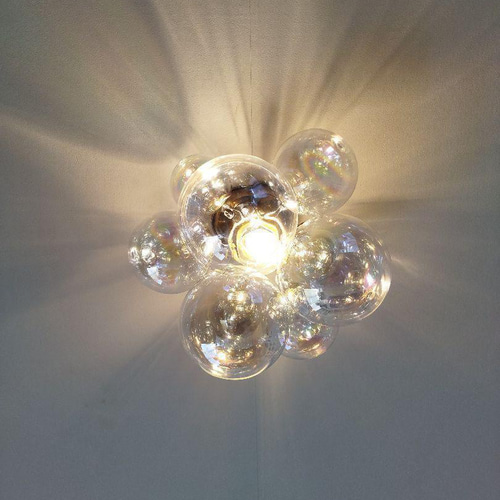バブルガラスシーリングライトオーロラ真鍮 シーリングランプバブル