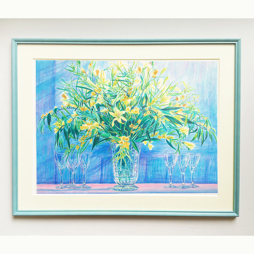 カミーユ • イレール リトルグラフ 花 フラワー 水彩画 絵画 額縁 額装