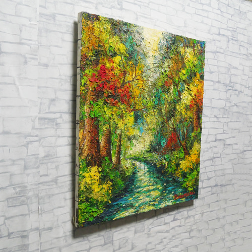 油絵 油彩 油彩画 絵 絵画 【色彩の森】 絵画 HR 通販 12680965