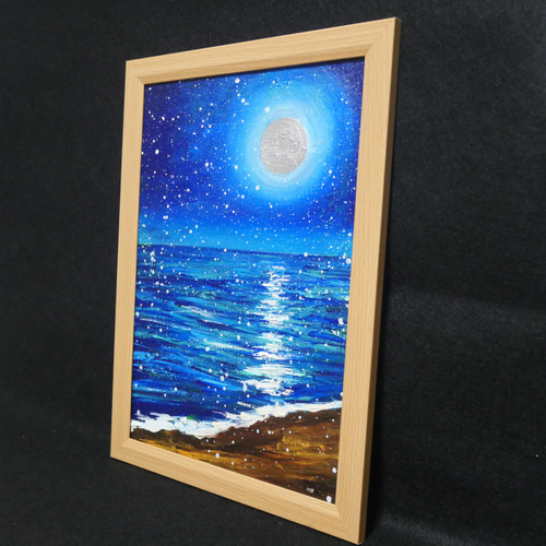 油絵 油彩 油彩画 絵 絵画【海雪の月】 絵画 HR 通販 12854236